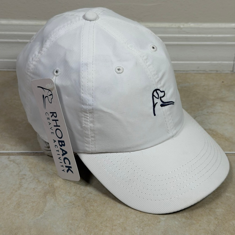 Rhoback The Molly Performance Hat Womens OS White Embroidered Logo Adjustable